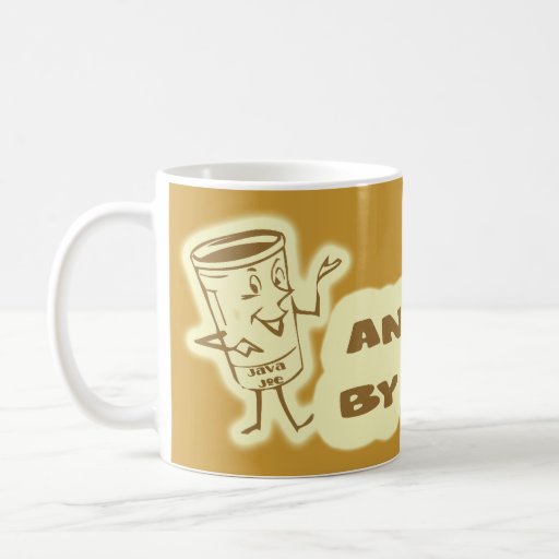 ANIMATED BY COFFEE CLASSIC WHITE COFFEE MUG | Zazzle