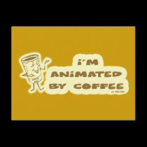 ANIMATED BY COFFEE postcards