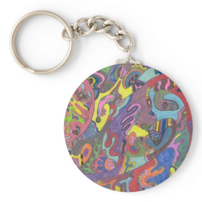 Animated Color, original abstract Key Chains by RLMdesignes