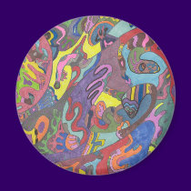 Animated Color, original abstract magnets