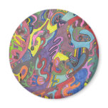 Animated Color, original abstract Fridge Magnets