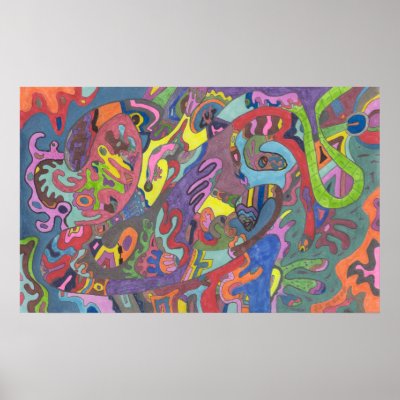 Animated Color, original abstract Print by RLMdesignes