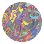 Animated Color, original abstract Sticker