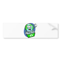 Animated earth recycling bumper stickers
