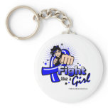 Animated Fight Like A Girl Anal Cancer Keychains