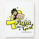 Animated Fight Like A Girl Bladder Cancer mousepads