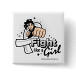 Animated Fight Like A Girl Bone Cancer Pin