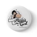 Animated Fight Like A Girl Bone Cancer Pinback Buttons