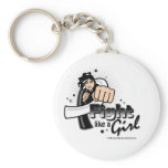 Animated Fight Like A Girl Carcinoid Cancer Keychain