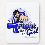 Animated Fight Like A Girl Colon Cancer mousepads