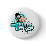 Animated Fight Like A Girl Interstitial Cystitis Pinback Button