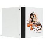 Animated Fight Like A Girl Kidney Cancer Vinyl Binder