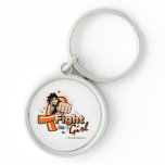 Animated Fight Like A Girl Kidney Cancer Keychain