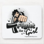 Animated Fight Like A Girl Skin Cancer mousepads