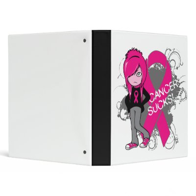 Animated Girl Breast Cancer Sucks Binders by giftsforawareness