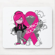 Animated Girl Breast Cancer Sucks Mousepad