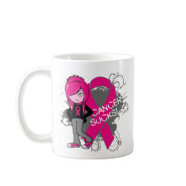 Animated Girl Breast Cancer Sucks Mug
