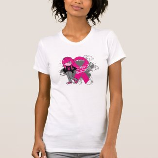 Animated Girl Breast Cancer Sucks T Shirt