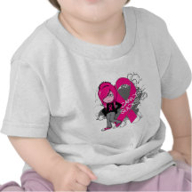 Animated Girl Breast Cancer Sucks T Shirts