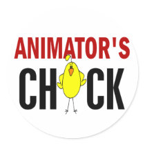 Animator’s Chick Round Stickers