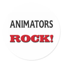 Animators Rock Round Sticker