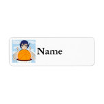 Anime Basketball Girl Custom Return Address Label