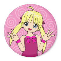 Anime Birthday Magnet by mariannegilliand Anime Birthday Magnet