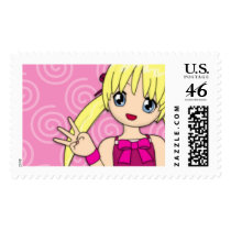 Anime Birthday Postage Stamp
