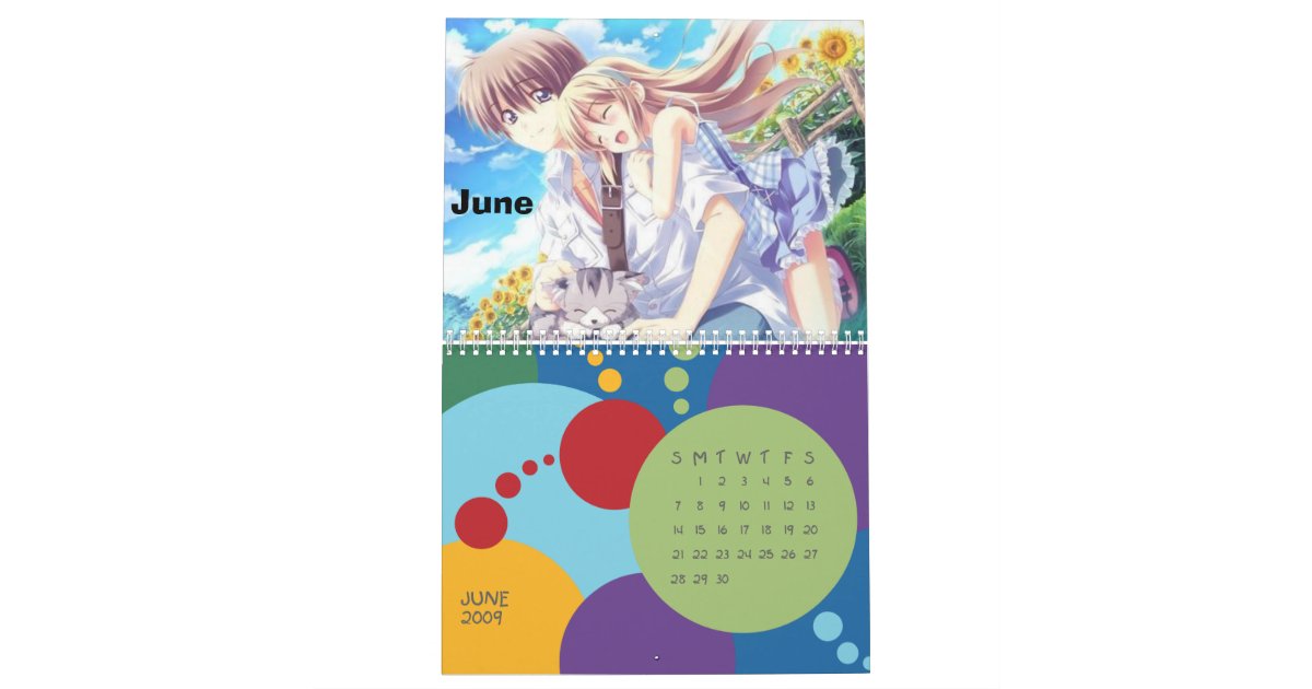 anime calender calendar Zazzle