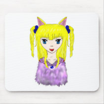 Anime Cat Girl mousepads