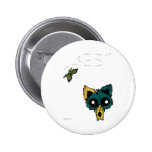Anime Chibi kitty and butterflies buttons
