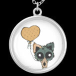 Anime Chibi Kitty and Heart Necklace necklaces