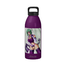 Anime Cover up Girl Drinking Bottle