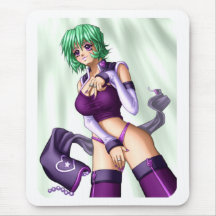 Anime Cover up Girl Mouse Mats