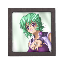 Anime Cover up Girl Premium Keepsake Box