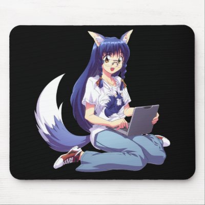 Anime Geek Mousepad by nekotaku