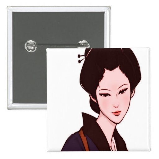 Anime Geisha Girl Pins