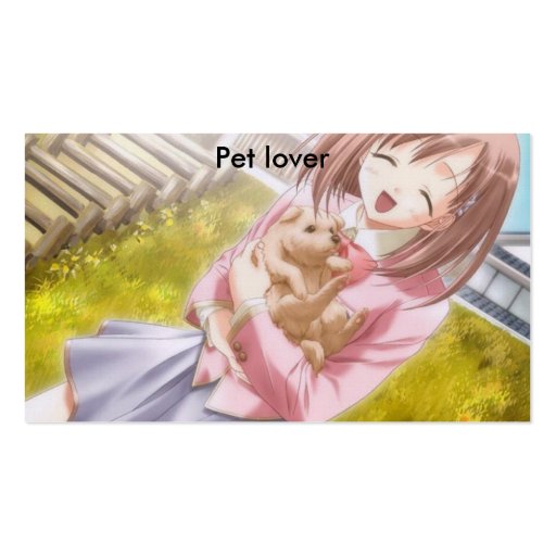 anime_girl_fav635488, puppy-1, Pet lover Business Cards