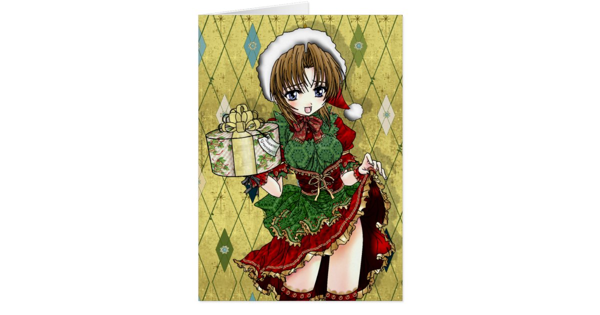 Anime Girl Gift Card | Zazzle
