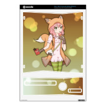 Anime Girl in Fox Cosplay Xbox 360 S Console Skins