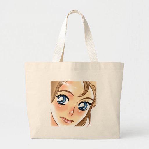 ANIME GIRL LARGE TOTE BAG Zazzle