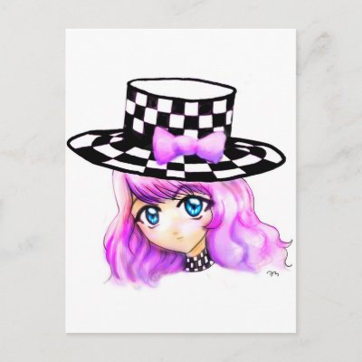 Anime Girl Manga Punk Lolita Harajuku Gothic Style Post Card by 