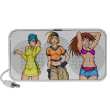 Anime Girl Triplets Travel Speakers