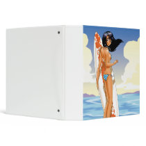 Anime Girl with Surf Board binders