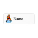 Anime hockey player boy return address label