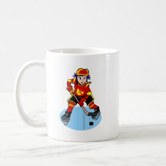 Anime hockey player boy mug