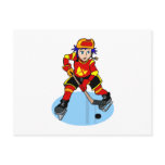 Anime hockey player boy postcards