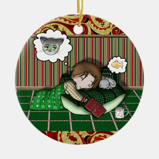 Anime Holiday Dream Christmas Tree Ornaments | Zazzle