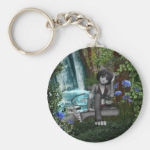 Anime Kitten Waterfalls 2 Keychains