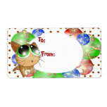 Anime Kitty Gift Tag Personalized Shipping Label